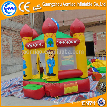 0.9mm PVC parfait design gonflable gonflable château de sauvetage, thème familial maison rebond pour enfants